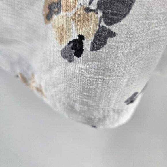 Melloday White Floral V-Neck Long Sleeve Pullover Casual Textured Blouse 2x - Picture 8 of 11